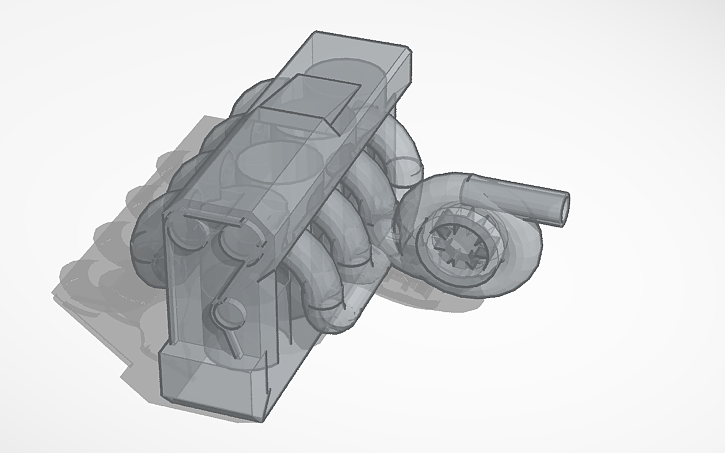 3D design 4 cilinder engine - Tinkercad