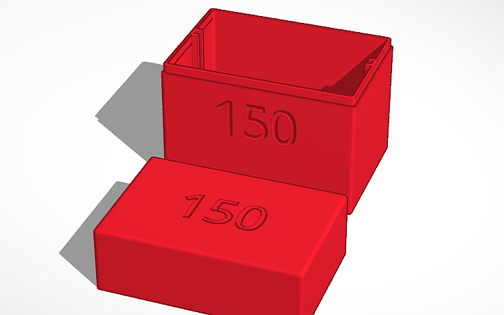 3D design 150mm Large Format Lens Box - Tinkercad