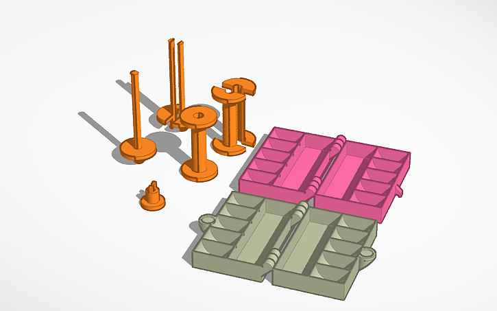 Thread Spool Skp 3D design spool of sewing thread - Tinkercad