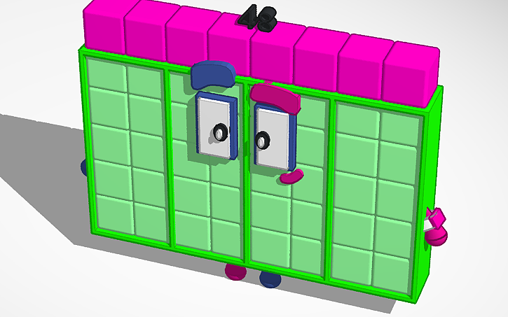 Number Blocks Rigs Model 3D design Numberblocks 48 3d model - Tinkercad