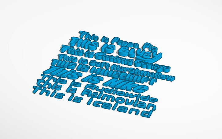 3D design More Fonts - Tinkercad