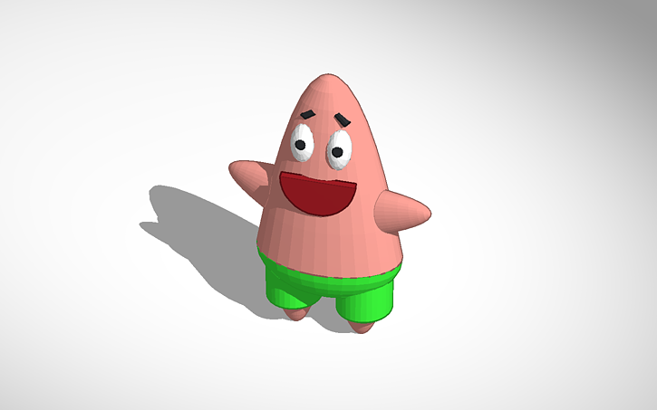 3D design Patrick Star - Tinkercad
