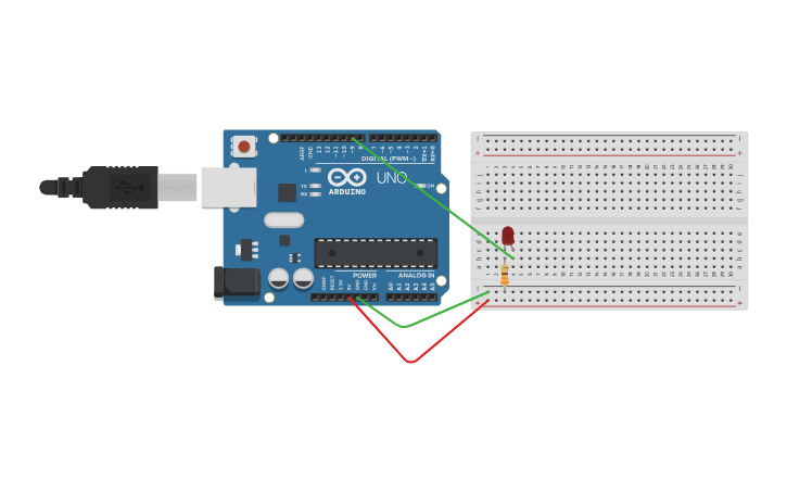 Circuit design Arduino Fade Example - Tinkercad