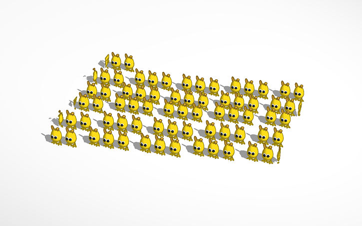 3D design Golden egg army - Tinkercad