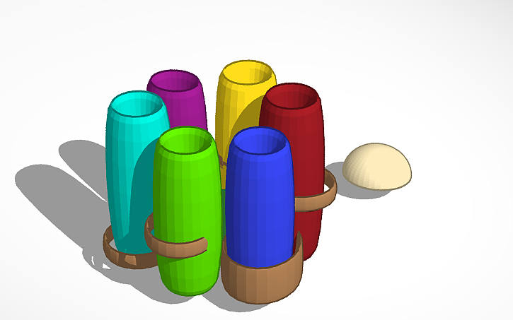 Ring Rack 3d Model 3D design Ring Rack - Tinkercad