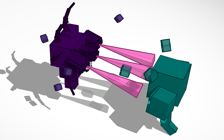3D design The Wither Storm vs The Witherzilla - Tinkercad