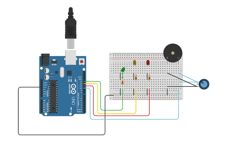 Circuit design do re mi fa buzzer - Tinkercad