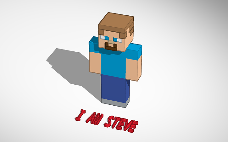 3D design MİNECRAFT STEVE - Tinkercad