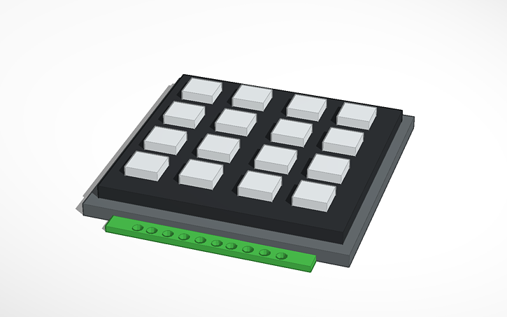 4x4 Matrix Keypad Cad 3D design 4x4 Matrix Keypad - Tinkercad