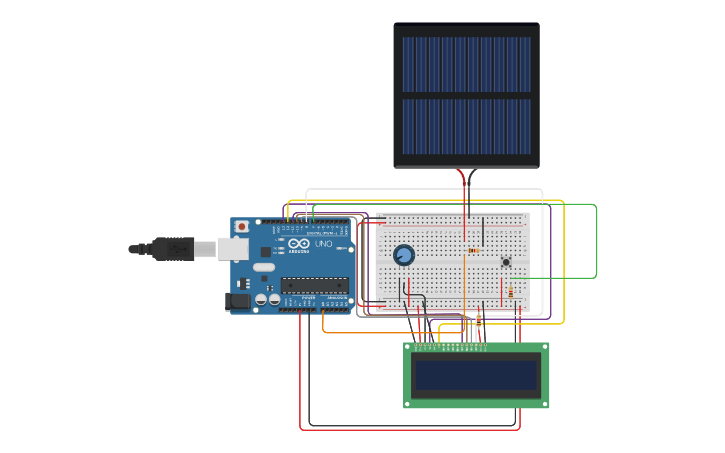 Circuit design Panel Solar - Tinkercad