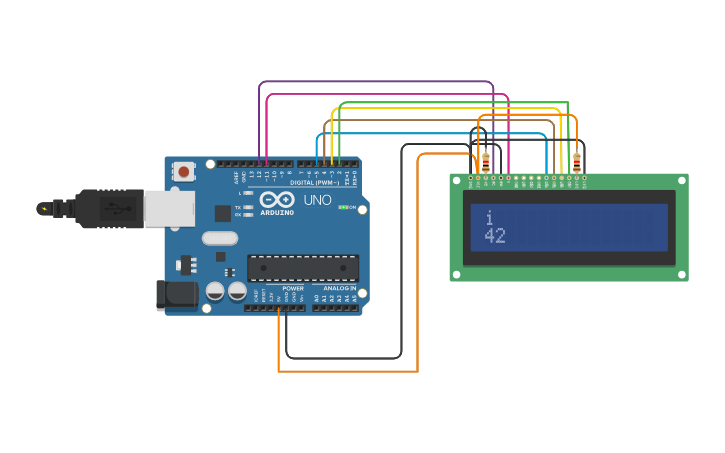 Tinker Code Interface Circuit design LCD interface - Tinkercad