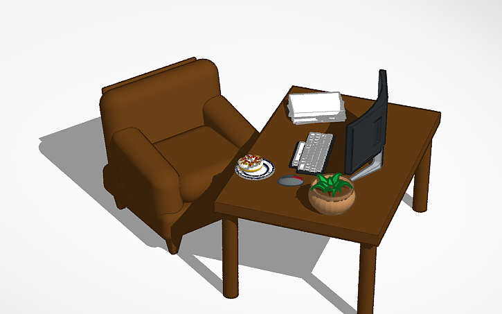 3D design work desk - Tinkercad