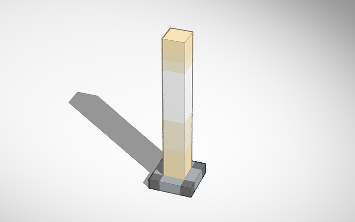 3D design Minecraft end rod - Tinkercad