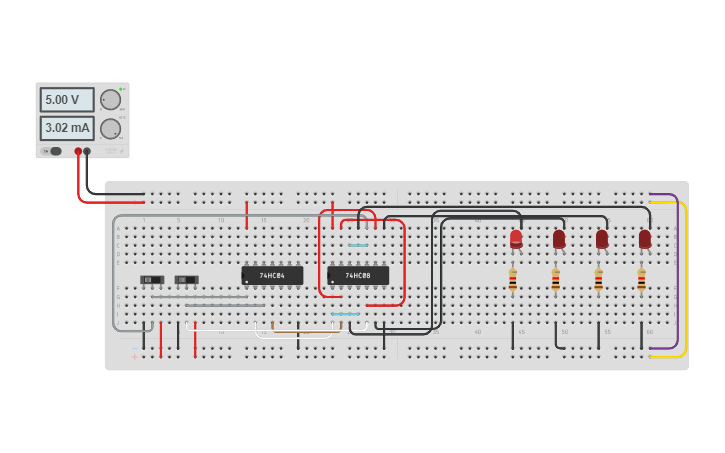 Circuit design Decoder circuit - Tinkercad