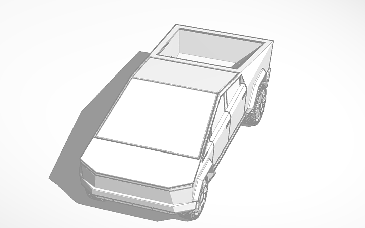 3D design Tesla Cybertruck - Tinkercad