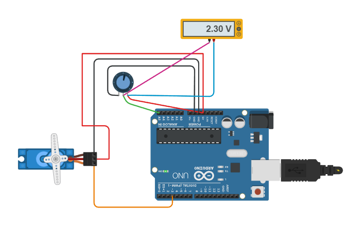 Circuit design Servos 2 Student Copy Year 9 Engineering - Tinkercad