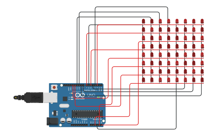 Circuit design 25_8x8 LED Matrix - Tinkercad