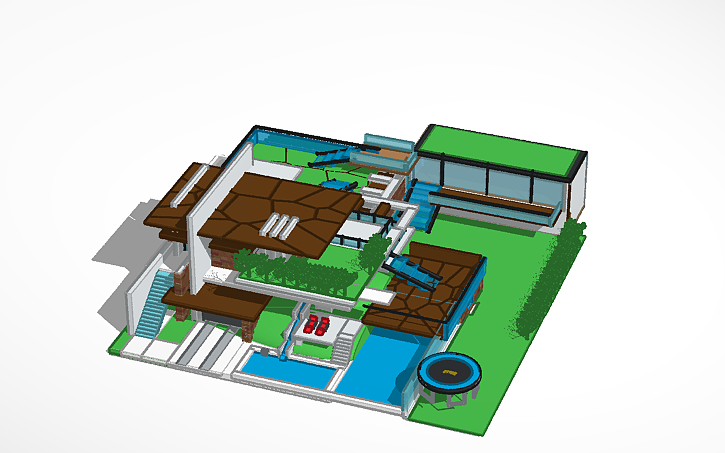 3D design Modern house - Tinkercad