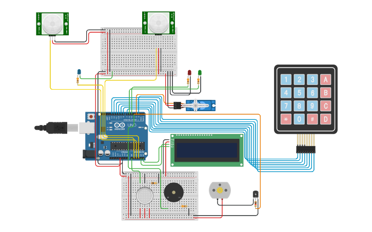 Circuit design Smart Room - Tinkercad