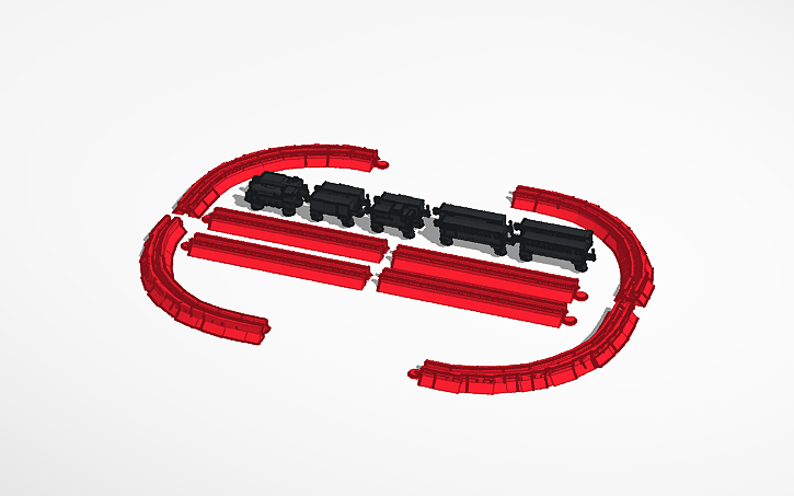 3D design mini train set with berkshire - Tinkercad