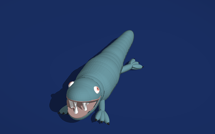 3D design Day 14 of Tinktober: Lizard Zombie - Tinkercad
