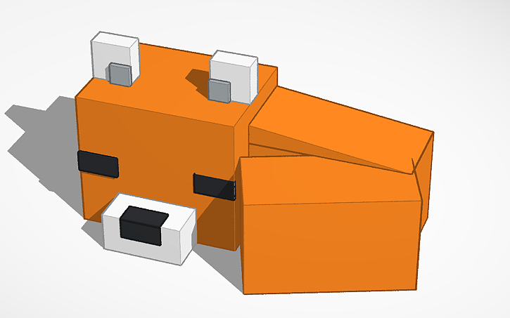 3D design Minecraft Fox - Tinkercad