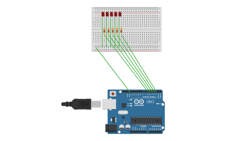 Circuit design Switch Case LED 2 - Tinkercad