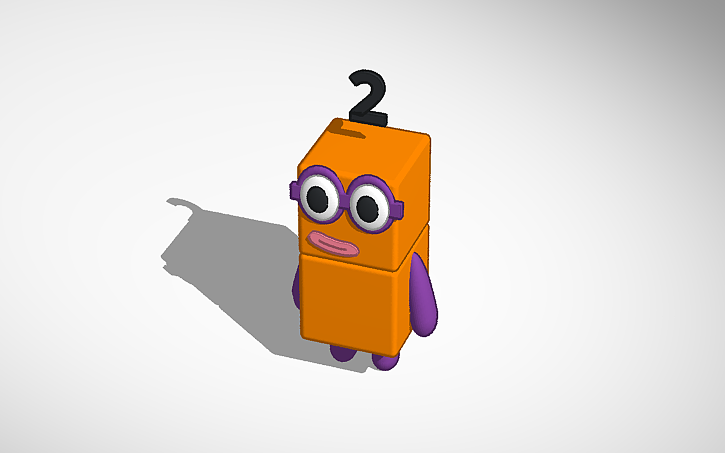 Number Blocks Two Model 3D design Numberblocks Two - Tinkercad