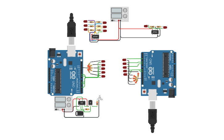 Circuit design Flashing LED Demo - Tinkercad
