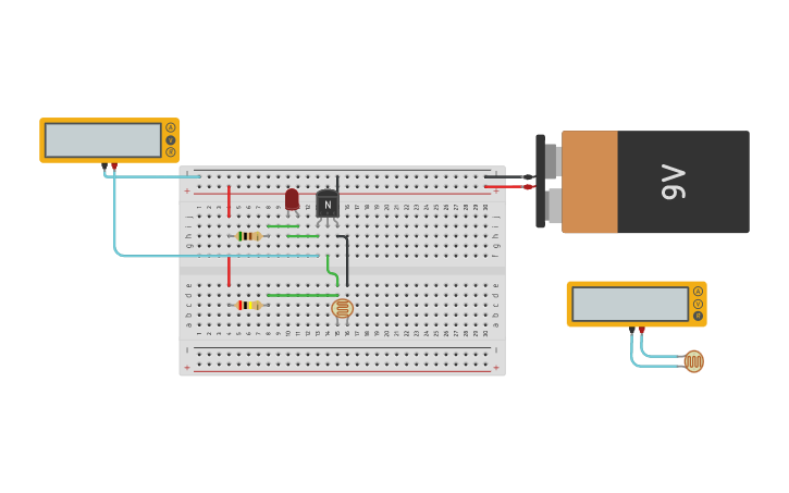Circuit design Transistor Circuit - Tinkercad