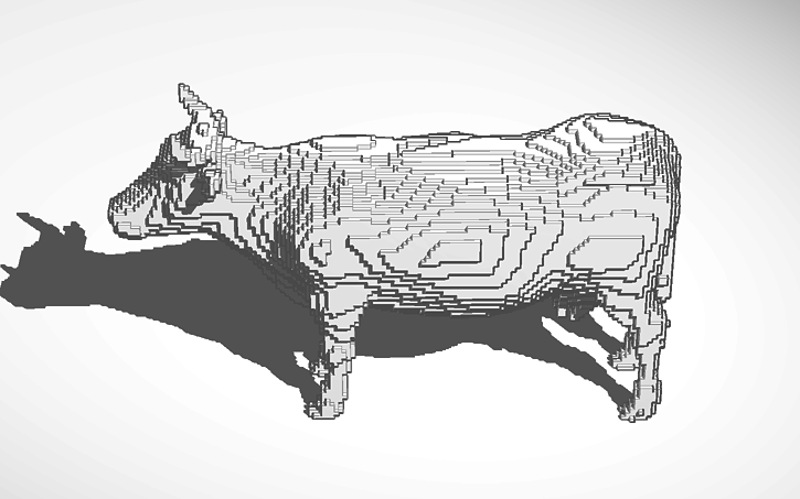 3D design cube cow - Tinkercad