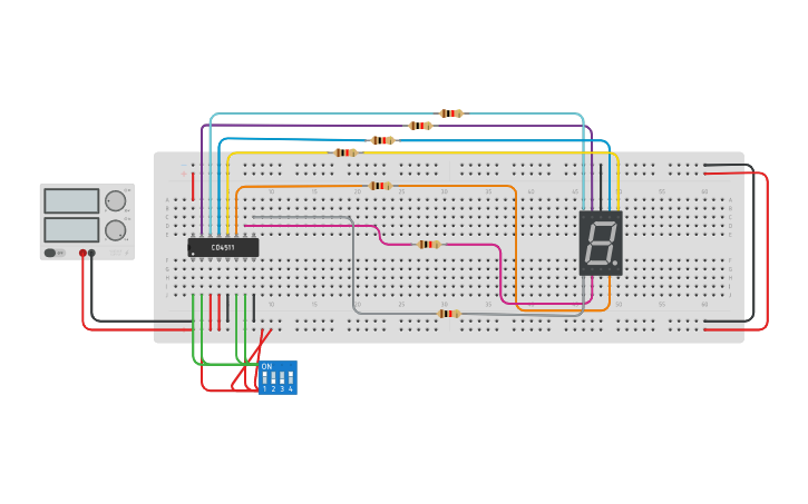 Circuit design Decoder - Tinkercad