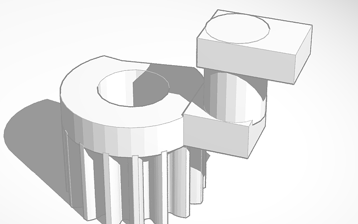 3D design Copy of gear with gear rack - Tinkercad