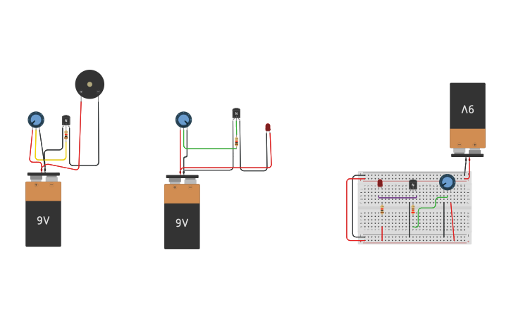 Circuit design Circuito Transistor e LED - Tinkercad