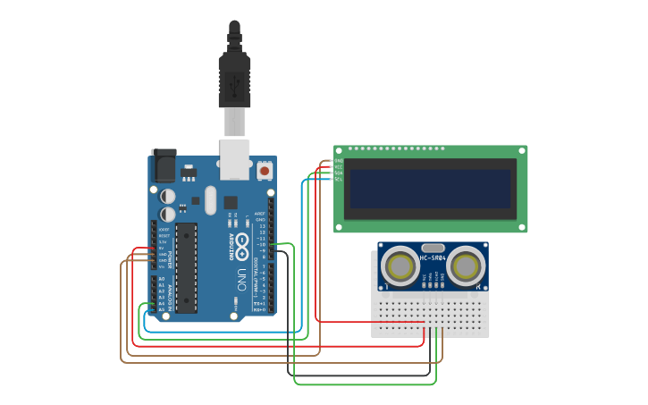 Circuit design 2026 bahar I2C LCD ekran ile mesafe sensörü kullanımı ...