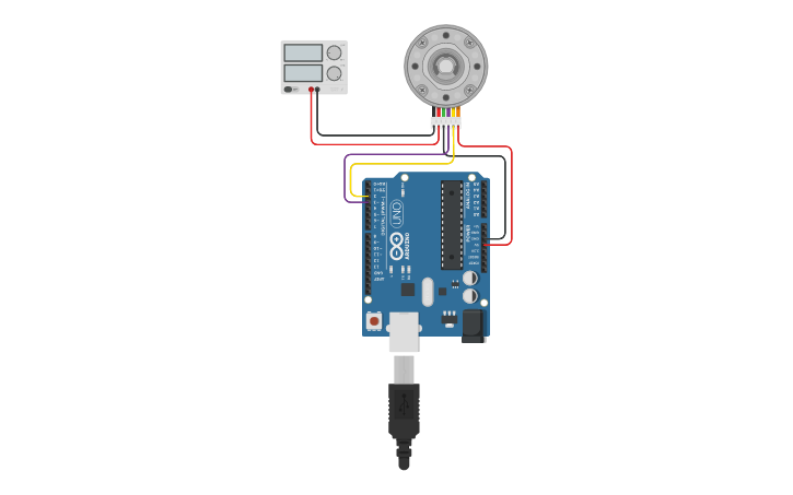 Circuit design Encoder - Tinkercad
