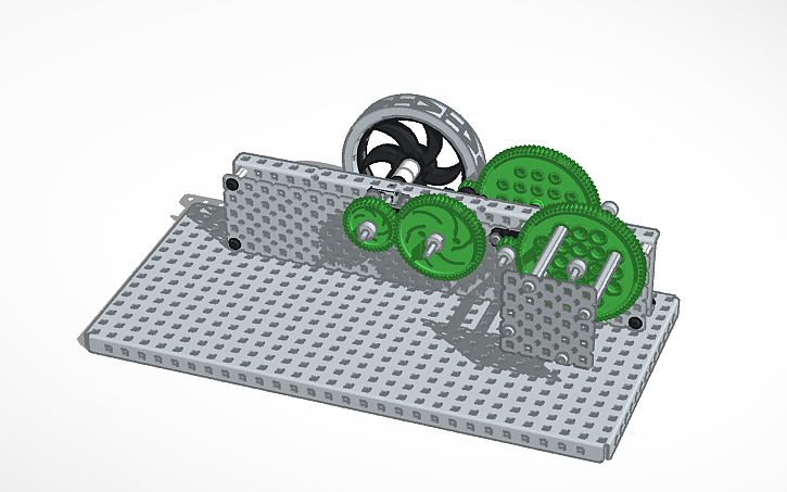 3D design Compound Gear - Tinkercad