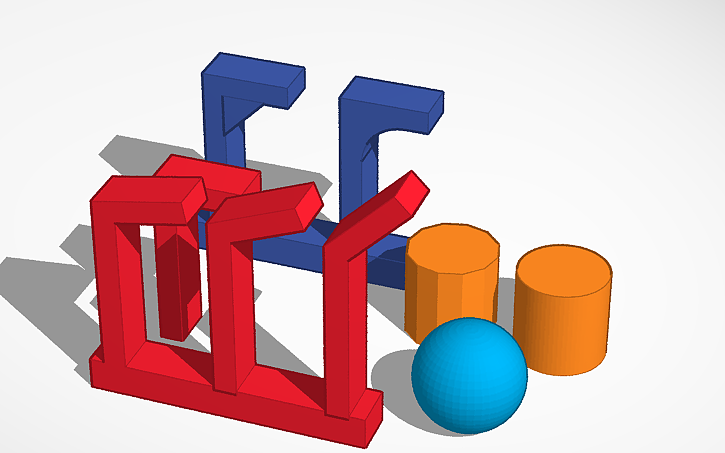 Tinker Examples 3D design Overhang examples from Chapter 11 - Tinkercad