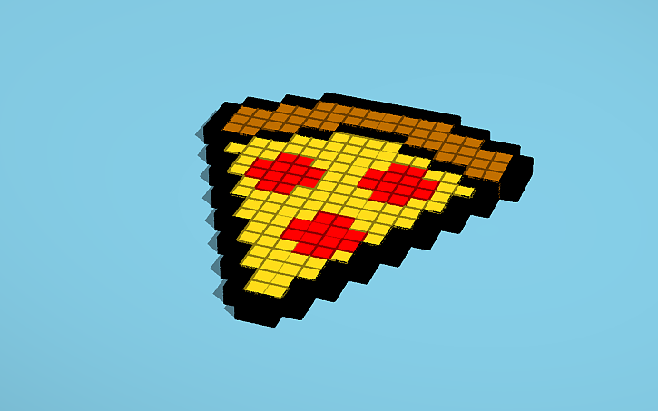 3D design Pixel Pizza - Tinkercad