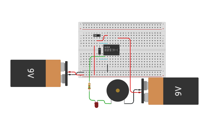 Circuit design Anti-Bag Snatching Alarm - Tinkercad