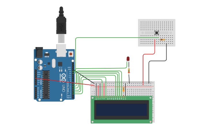 Circuit design LCD - Tinkercad
