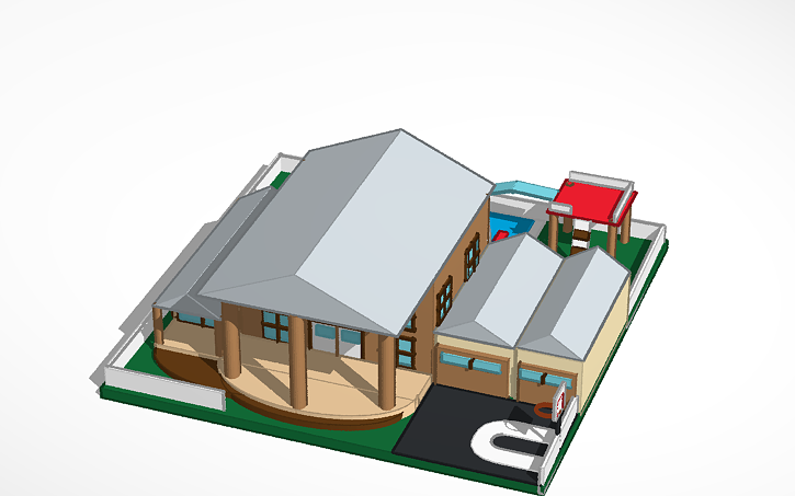 Tinker Examples 3D design house example 2 - Tinkercad