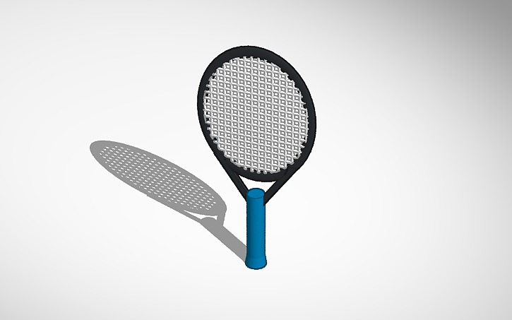 3D design Raqueta de tenis - Tinkercad