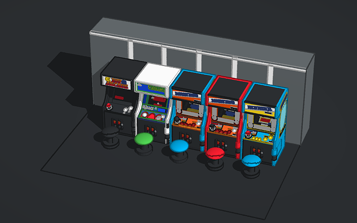 3D design arcade machine's part 2 - Tinkercad