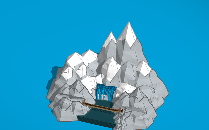 3D design Rope Bridge - Tinkercad