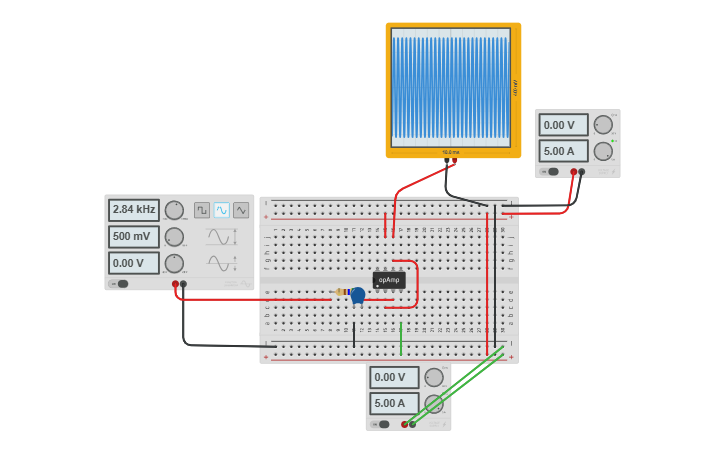 Circuit design LOW PASS FILTER - Tinkercad