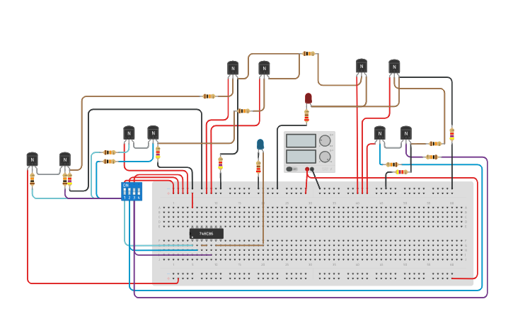 Circuit design Full Adder - Tinkercad