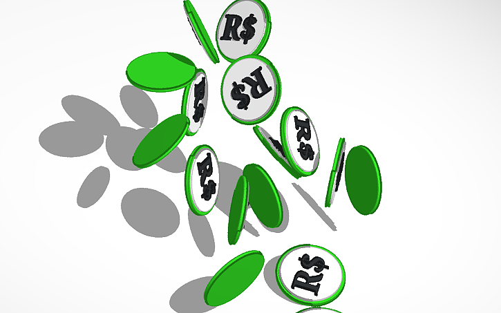 Raining Robux Logo 3D design raining ROBUX!!!! - Tinkercad