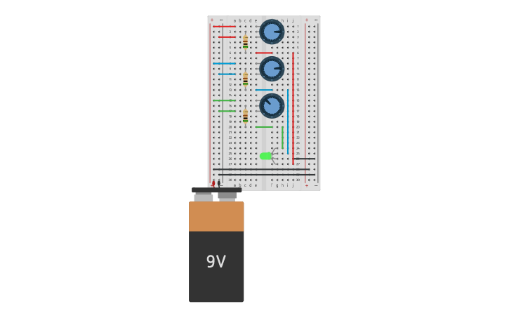 Controllable Rgb Using Potentiometer Circuit design RGB LED using potentiometer - Tinkercad