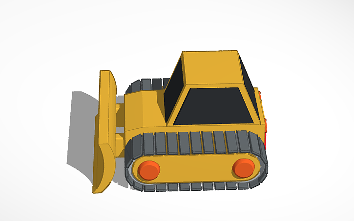 3D design BULLDOZER - Tinkercad